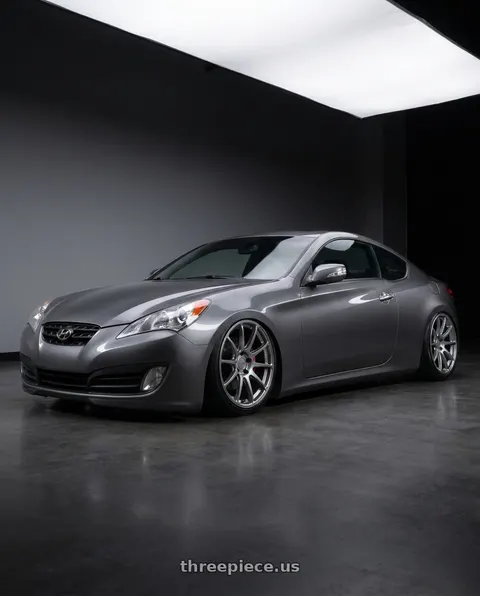 2014 Hyundai Genesis Coupe with Ssr Gtv02 5x114.3 19x8.5+38  GLARE SILVER wheels