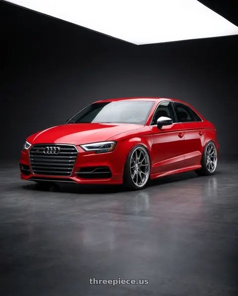 2017 Audi S3 with Volk Racing G025 LC 5x112 20x10+33 Shining Light Metal / Rim FDMC wheels
