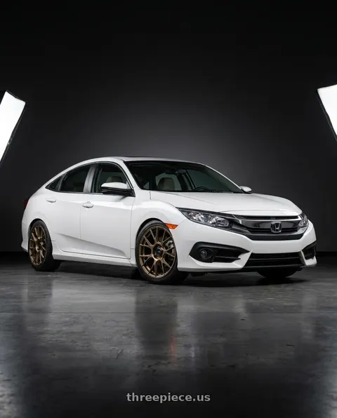 2017 Honda Civic with Konig Ampliform 5x120 18x8.5+32 Gloss Bronze wheels