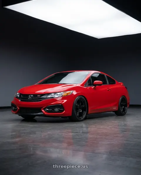 2015 Honda Civic Si with Gram Lights 57CR 5x114.3 17x9+22 Glossy Black wheels