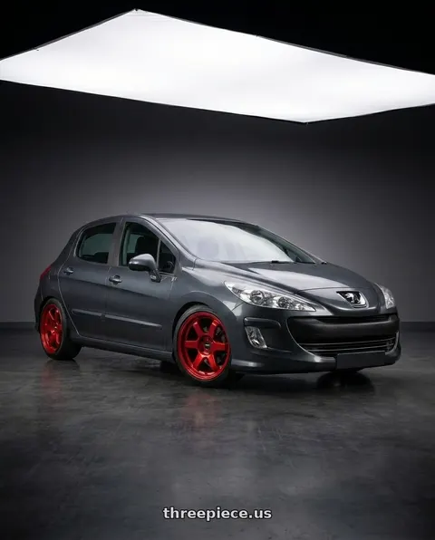 2007 Peugeot 308 20 Hdi with 9six9 SIX-1 Truck 6x139.7 18X9 +0 Candy Apple Red wheels