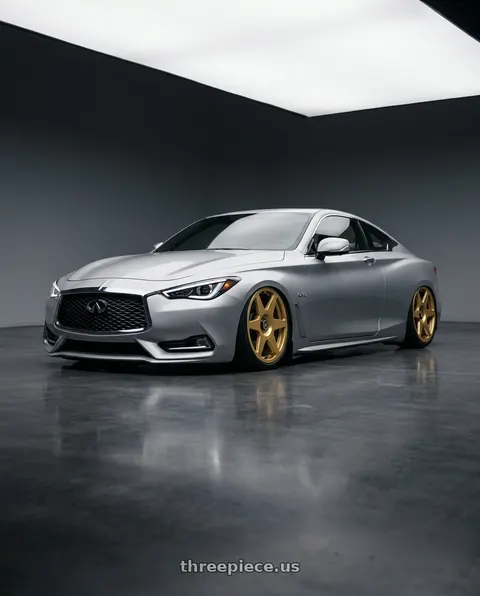 2020 INFINITI Q60 with fifteen52 TARMAC EVO 5x114.3 / 5x120 19x8.5 +35 GOLD (GLOSS GOLD) wheels