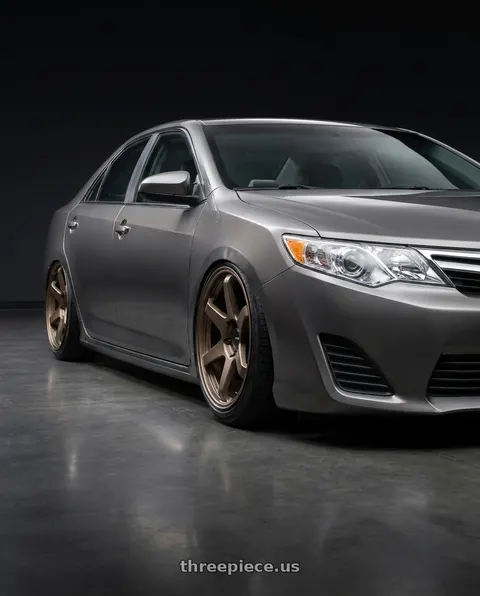 2012 Toyota Camry with Enkei T6R 5x114.3 18x8.5+38 Matte Bronze wheels