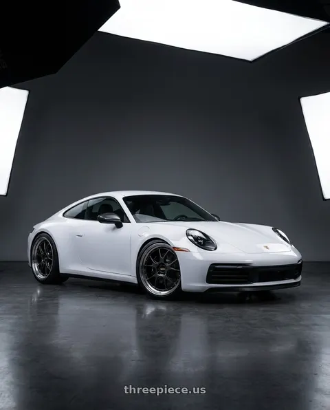 2024 Porsche 911 Carrera with BBS LM-R 5x130 19x9.5+40 Diamond Black wheels