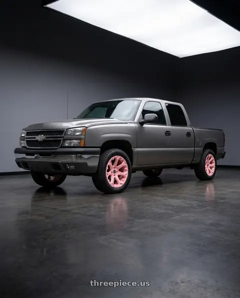 2007 Chevrolet Silverado 1500 with Heritage Wheel KOKORO 5x105 18x8.5 +35 Pink wheels