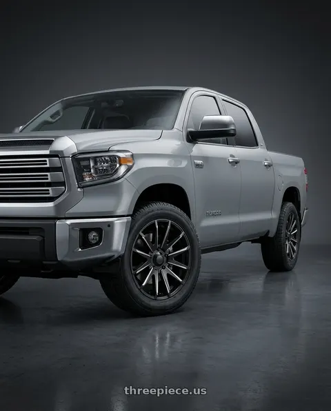 2020 Toyota Tundra Limited with Mayhem Crossfire 8109 5x150 22x9.5+25 Gloss Black Milled wheels