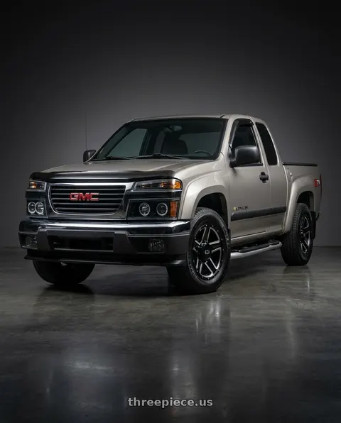 2004 GMC Canyon Z71 SLE with Vision HD 390 Empire 6x139.7 15x6+0 Satin Black wheels