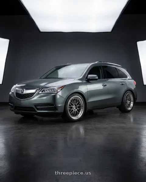 2014 Acura MDX with Aodhan AH02 5x114.3 19x8.5 +35 Hyper Black w/ Machined Lip wheels