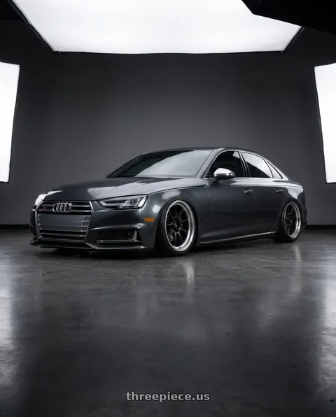 2015 Audi S4 with Konig Countergram 5x112 19x11+40 Matte Black / Matte Machined Lip wheels