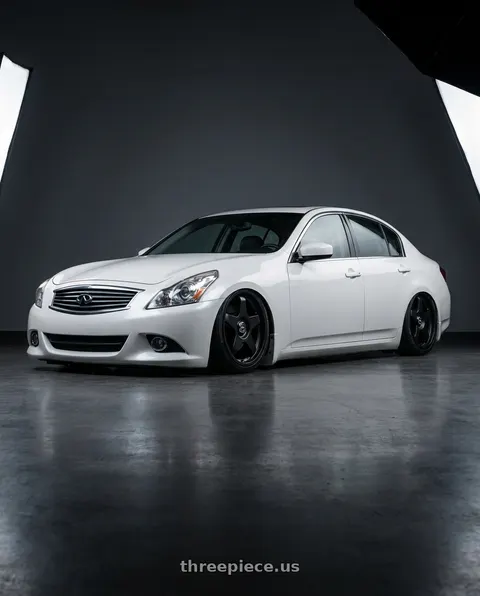 2012 INFINITI G37 with fifteen52 CHICANE 5x114.3 / 5x120 19x8.5 +35 ASPHALT BLACK (SATIN BLACK) wheels