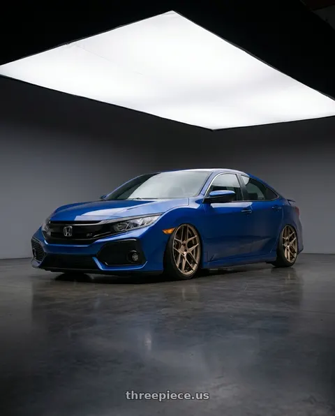 2018 Honda Civic Si with Aodhan AFF2 5x114.3 19x8.5+35 Matte Bronze wheels