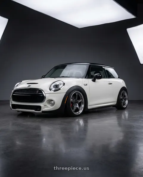 2017 mini cooper jcw with Advan Racing GT BEYOND 5x112 18x8.0 +42 RACING TITANIUM BLACK wheels