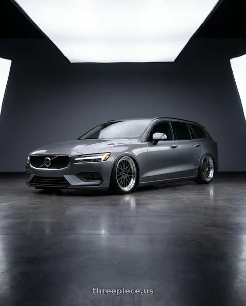 2018 Volvo V60 with Vors VR8 5x108 20x9.5  +35 Hyper Black Machine Lip Chrome Rivet wheels