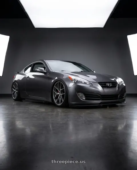 2014 Hyundai Genesis Coupe with BBS CC-R 5x114.3 19x8.5+30 Graphite w/ Diamond Cut Face wheels
