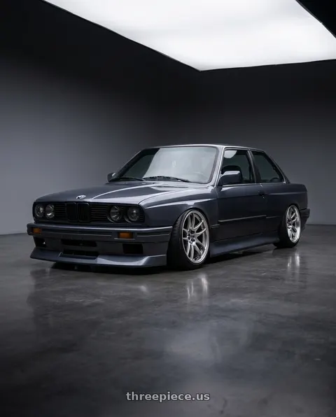 1989 BMW 325i with Work Emotion Cr Kiwami 5x100 17x9 +17 Gt Silver wheels