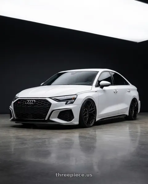 2024 Audi S3 with Avant Garde Wheels M520R 5X112 19x9.5 +40 Gloss Black wheels