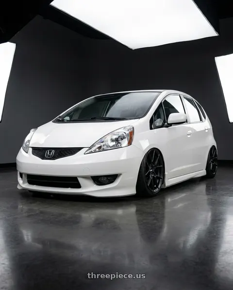 2009 Honda Fit with Rotiform RC199 KPR 5X112 19x8.5 +45 SATIN BLACK wheels