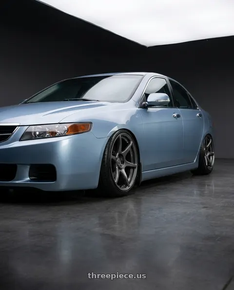 2005 Acura TSX with Kansei K11G Tandem 5x114.3 17x9 35 Gunmetal wheels