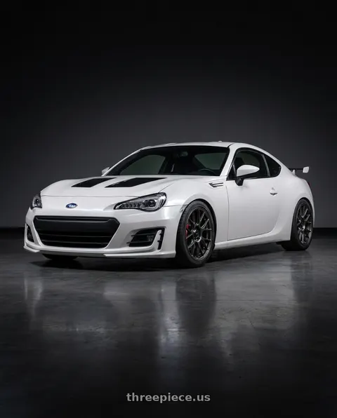 2017 Subaru BRZ with Konig Ampliform 5x100 18x8.5+44 Dark Metallic Graphite wheels