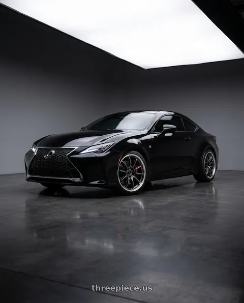 2022 Lexus RC F with Work Emotion Zr10 5x114.3 19x8.5 +45 Glim Black Diamond Rim cut wheels
