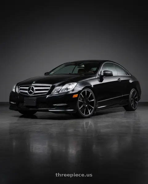 2013 Mercedes-Benz E350 4Matic with RAVETTI M9 5X112/5X114.3 18x8 +38 BLACK MACHINED wheels
