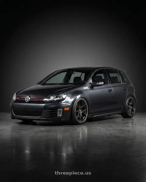 2013 Volkswagen GTI with BBS CH-R 5x130 19x8.5 +51 Satin Black Polished Rim Protector wheels