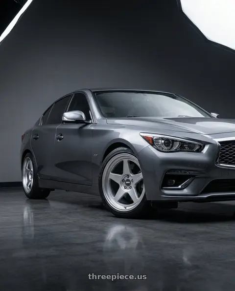 2022 INFINITI Q50 with ESR Wheels CR SERIES CR5 5x120.65 18x9.5 +35 Hyper Silver wheels