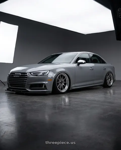 2023 Audi S4 with Konig Countergram 5x112 19x11+40 Hyper Chrome / Machined Lip wheels