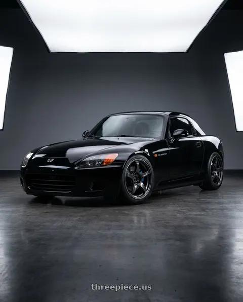 2000 Honda S2000 with Advan Racing TC4 5x114.3 17x9.5 +50 BLACK GUNMETALLIC & RING wheels