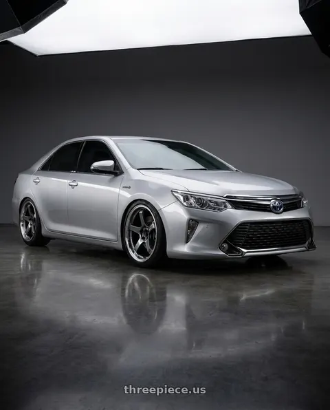 2017 Toyota Camry with Advan Racing GT BEYOND 5x114.3 18x8.0 +44 MACHINING & HYPER PLATINUM BLACK wheels
