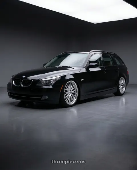 2010 BMW 535i xDrive with V�xx Masi 5x112 19x8.5+35 Silver Mirror Mach Lip wheels