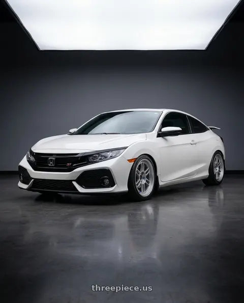 2019 Honda Civic with Enkei RPF1RS 5x114.3 18x9.5+12 Silver wheels