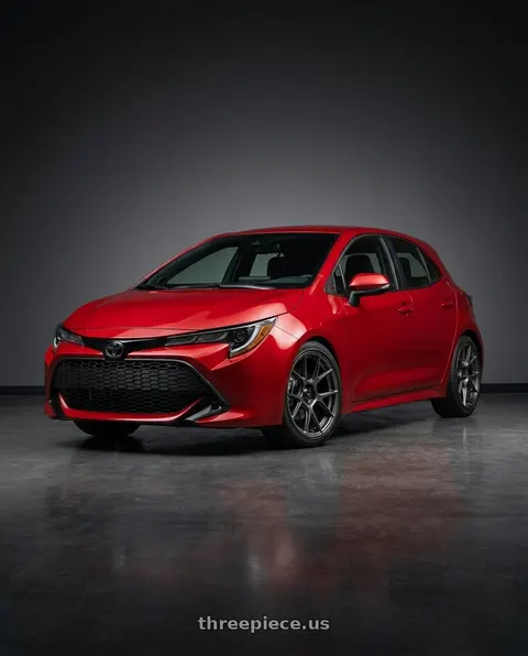 2022 Toyota Corolla with Konig Ampliform 5x100 18x8.5+44 Dark Metallic Graphite wheels