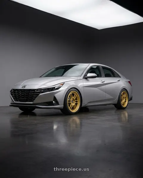 2021 Hyundai Elantra Limited with Enkei RPF1 5x114.3 17x8+45 Gold wheels