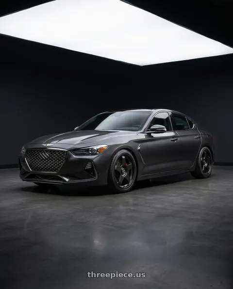 2019 Genesis G70 with fifteen52 CHICANE 5x108 / 5x112 19x8.5 +45 ASPHALT BLACK (SATIN BLACK) wheels