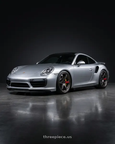 2017 Porsche 911 Turbo S with Volk Racing TE37 Saga SL 5x114.3 17x7.5+47 Pressed Graphite wheels