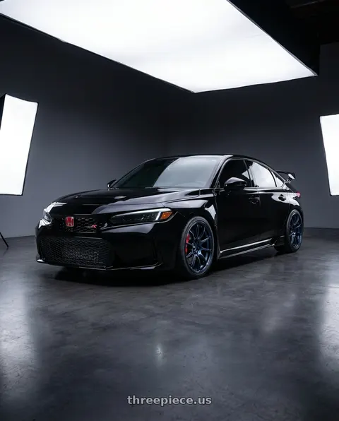 2023 Honda Civic Type R with Advan RZ II 5x120 18x9+53 Racing Indigo Blue and Ring wheels