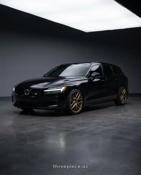 2020 Volvo V60 with Work Emotion m8r 5x108 19x8.5 +38 Matte Bronze wheels
