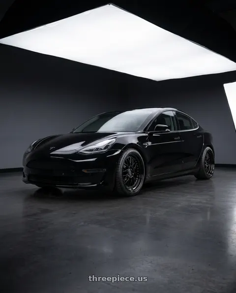 2023 Tesla Model 3 Performance with ESR Wheels SR SERIES SR01 5x114.3 19x10.5 +22 Gloss Black wheels