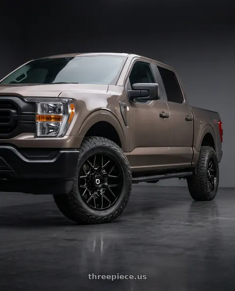 2013 Ford F-150 with Gear Off Road 768BM 6X135/6x139.7 20x9 +0 Gloss Black Milled wheels