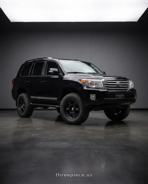 2014 Toyota Land Cruiser with Fuel 1PC FC860 HYPE 5X150 18x8.5 -10 MATTE BLACK wheels