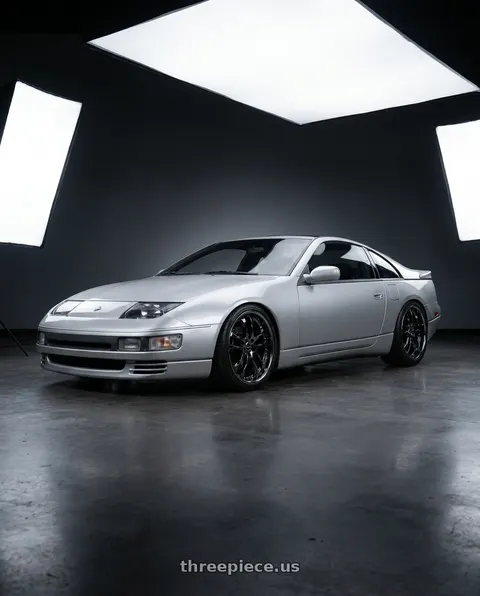1993 Nissan 300ZX with Ssr Agle Minerva 5x114.3 19x9.5+30 Normal Disk Super Black Coat wheels