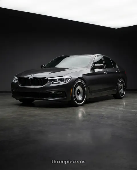2018 BMW 540i with Rotiform ZBF 5x112 19x8.5 +25 Matte Black W/ Machined Face wheels