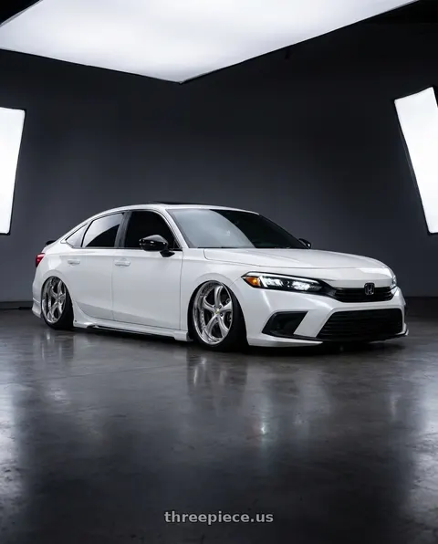 2024 Honda Civic Touring with Work Wheels VS-KF 5x114.3 18x8+40 Light Grey Silver A Disk FULL REVERSE wheels