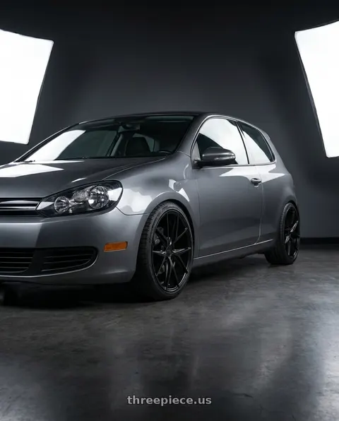 2013 Volkswagen GTI with Niche 1PC M117 MISANO 5X112 18X8 +42 MATTE BLACK wheels