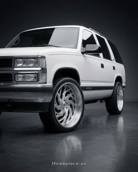 1999 Chevrolet Tahoe with Asanti Forged AF864 5X127 26X9 -2 BRUSHED wheels