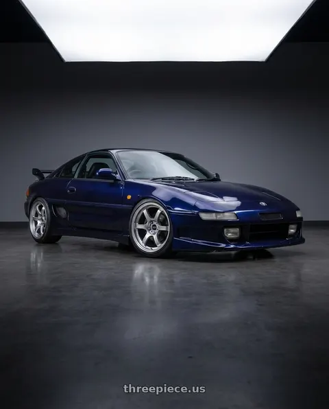 1998 Toyota MR2 with Gram Lights 57DR 5x114.3 18x9.5+38 Grace Silver wheels