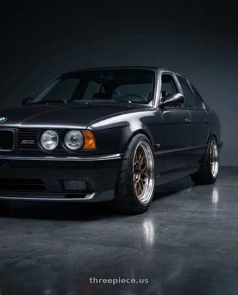 1990 BMW M5 with Volk Racing 21A SPEC-SR 5x114.3 18x9.5+20 Shining Bronze Metal / FDMC wheels