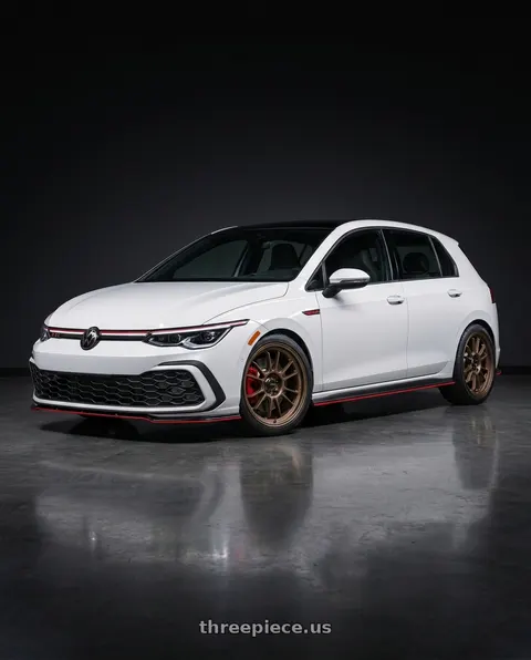 2025 Volkswagen GTI with Konig Hypergram 5x112 18x8.5+43 Race Bronze wheels