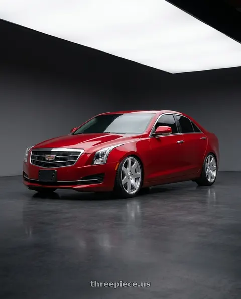 2014 Cadillac ATS Premium with MRR HR3 5x112 19x8.5  +32 Silver Machine Face wheels